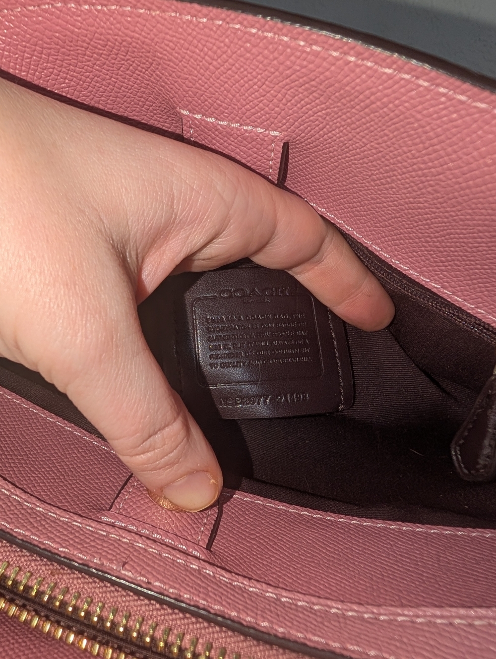 Coach Pink Satchel with Gold Hardware - Picture 2 of 11